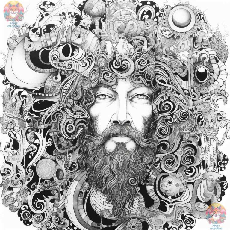 Trippy Mushroom Coloring Pages You'll Love - adultcolouring.com