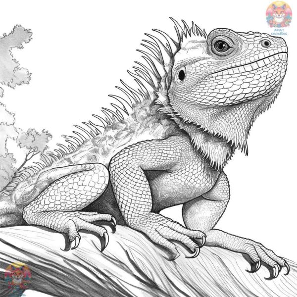 Explore our Unique Bearded Dragon Coloring Page Collection