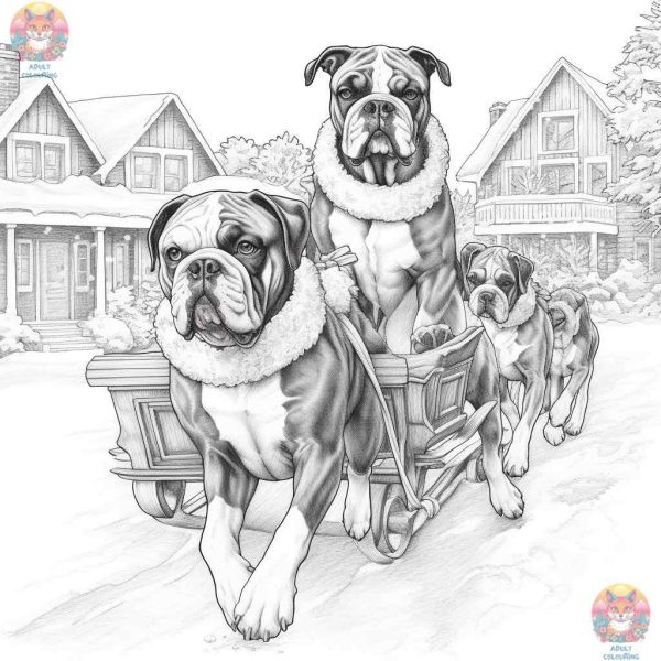 Unwrap Joy with the Best Christmas Dog Coloring Pages - adultcolouring.com