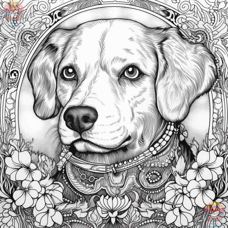 Unwrap Joy with the Best Christmas Dog Coloring Pages - adultcolouring.com