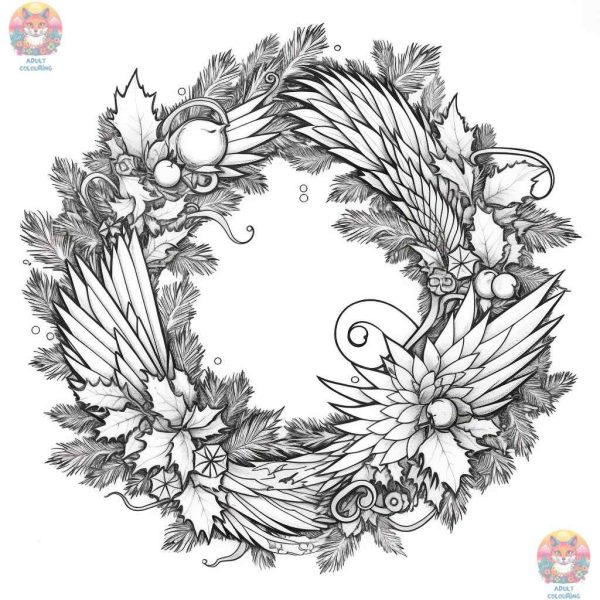 Holiday Magic: Illuminate Your Season with Christmas Wreath Coloring