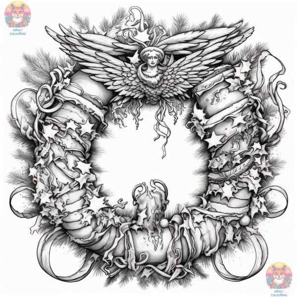 Holiday Magic: Illuminate Your Season with Christmas Wreath Coloring