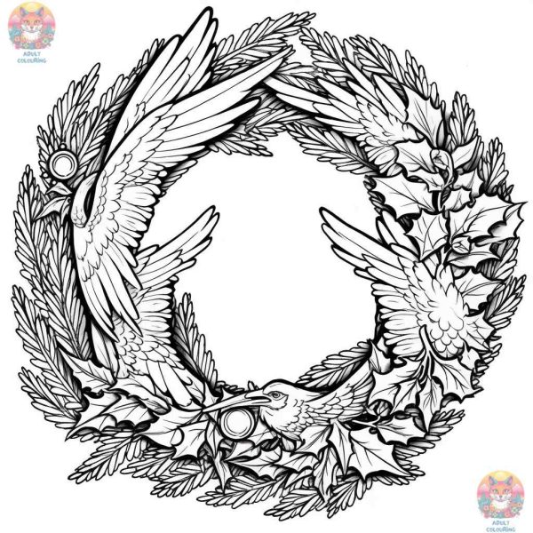 Holiday Magic: Illuminate Your Season with Christmas Wreath Coloring