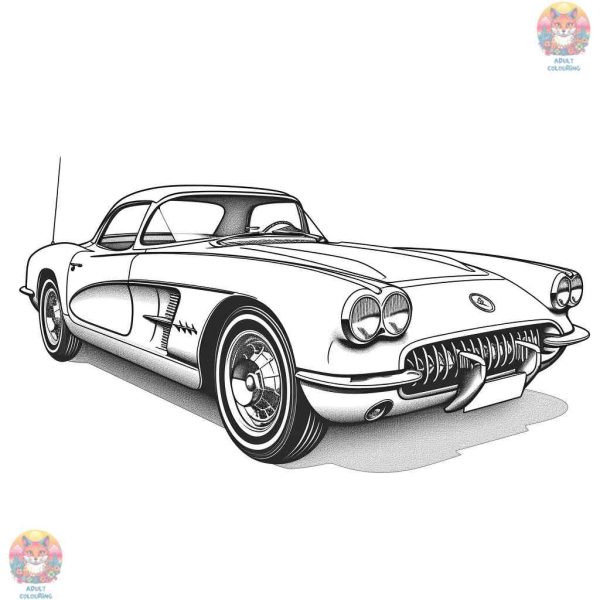 Shading the Speed: A Thrilling Adventure with Corvette Coloring Page