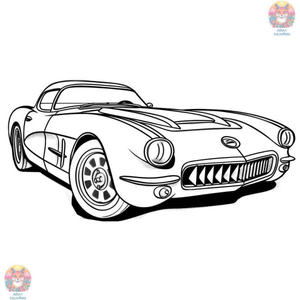 Shading the Speed: A Thrilling Adventure with Corvette Coloring Page
