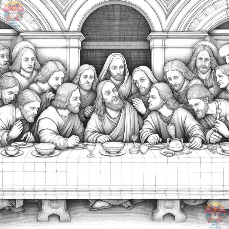 Recreate the Iconic Last Supper with an Amazing Coloring Page