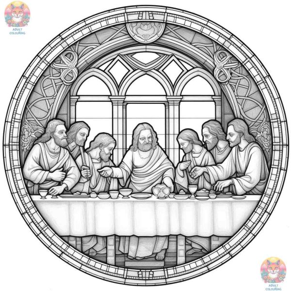 Recreate the Iconic Last Supper with an Amazing Coloring Page