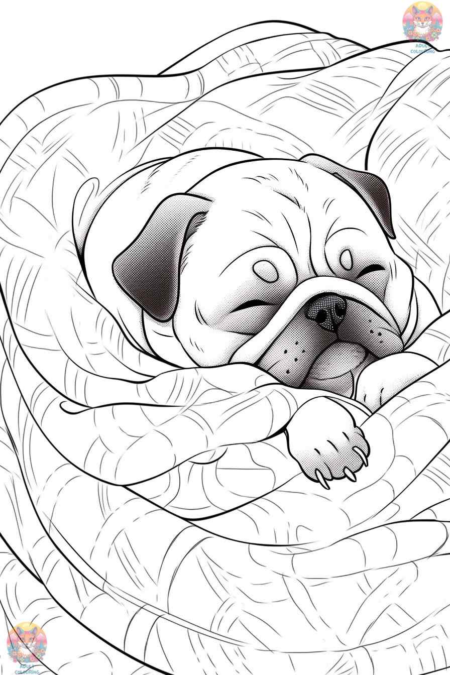 How To Draw A Pug Coloring Page Color Luna