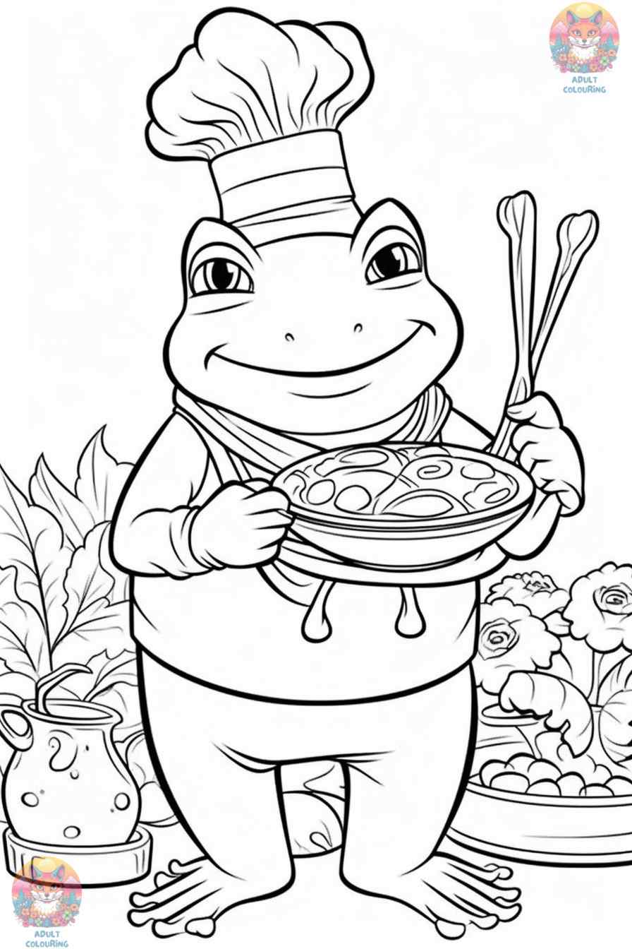 Colorful Leap: Cute Frog Coloring Pages for Your Little Artist