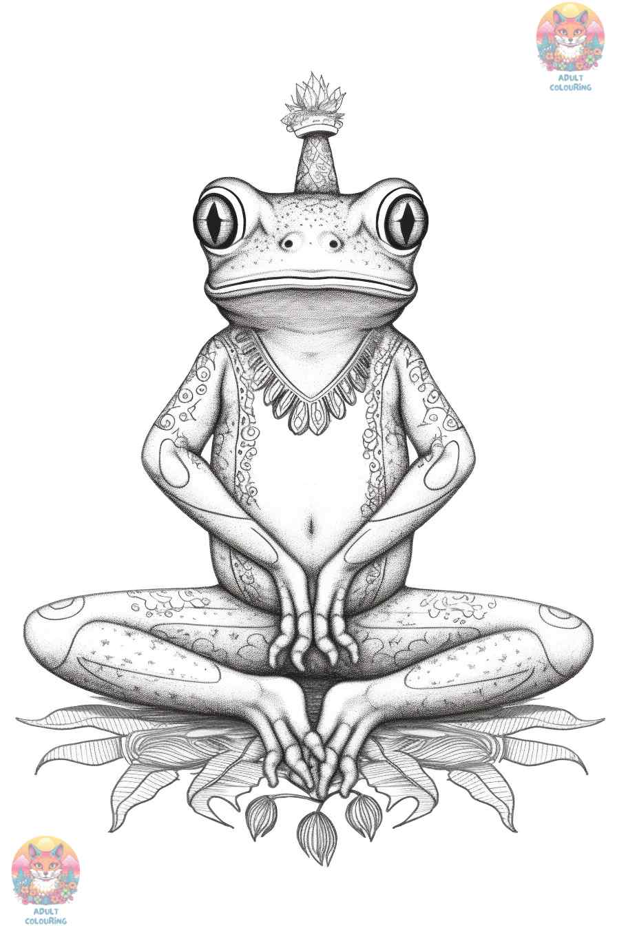 Colorful Leap: Cute Frog Coloring Pages for Your Little Artist